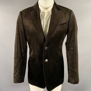 ARMANI COLLEZIONI Size 38 Brown Corduroy Cotton  Rayon Sport Coat